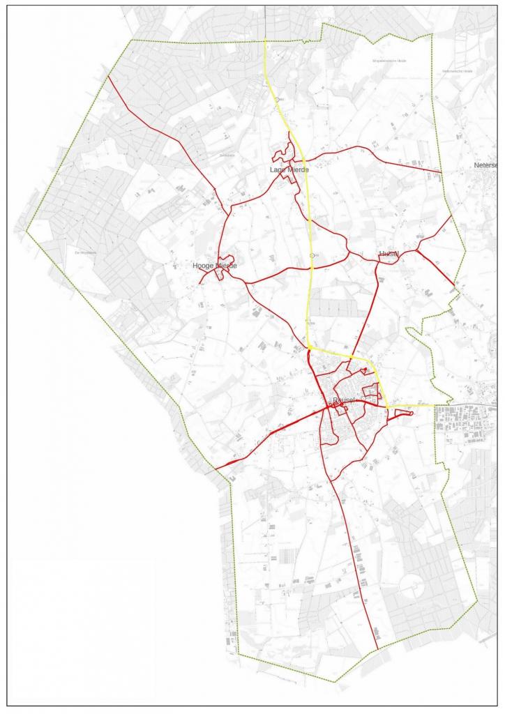 Kaart met de verschillende strooiroutes voor 2021